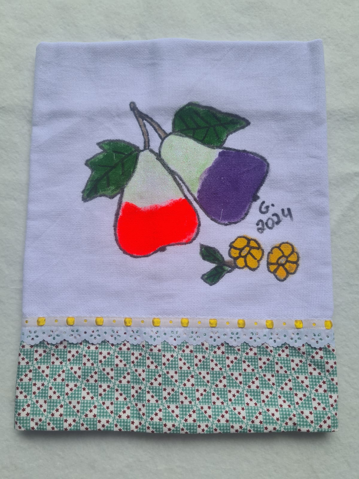 pano de prato de fruta
